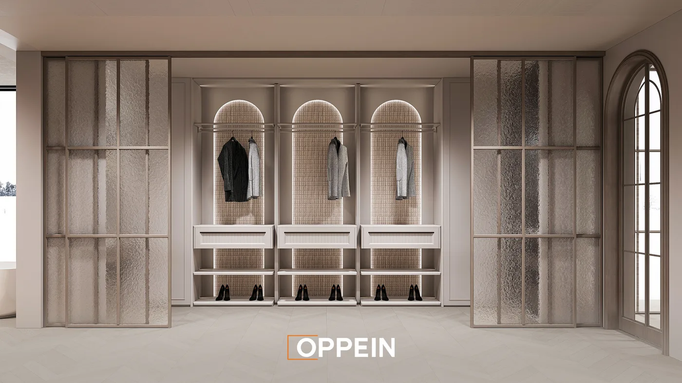Walk-in closet wardrobe Dubai villa OPPEIN